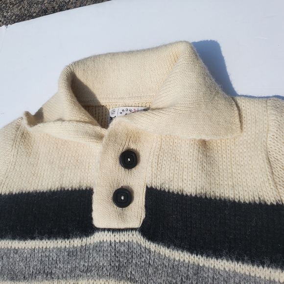Brown Bison Pullover Knit Sweater Small - Picture 6 of 12